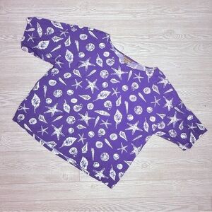 Women’s Tommy Bahama see shell short sleeve blouse t shirt size large xl